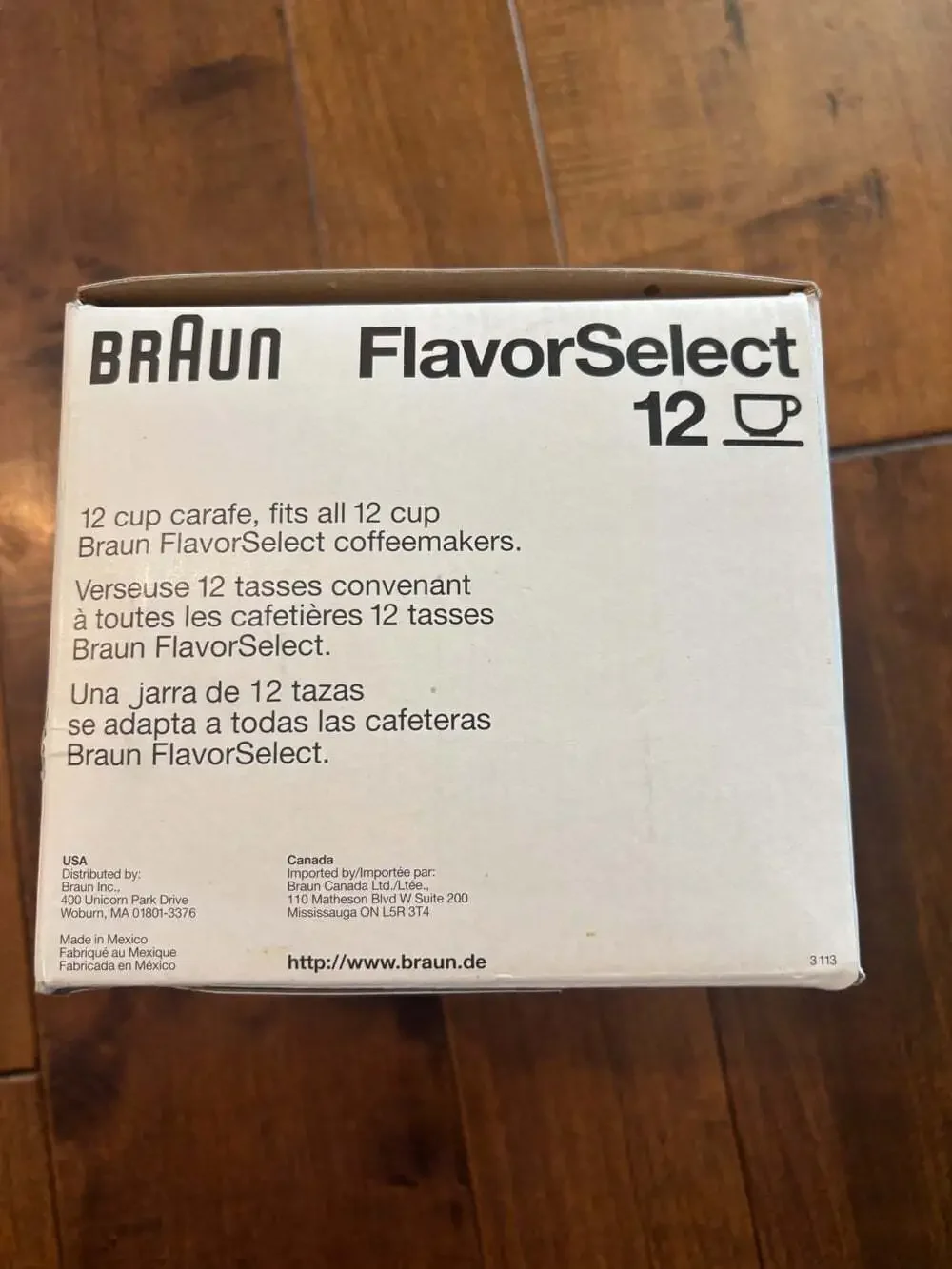Braun FlavorSelect KFK 12FL 12-Cup Replacement Glass Coffee Carafe w/ Lid